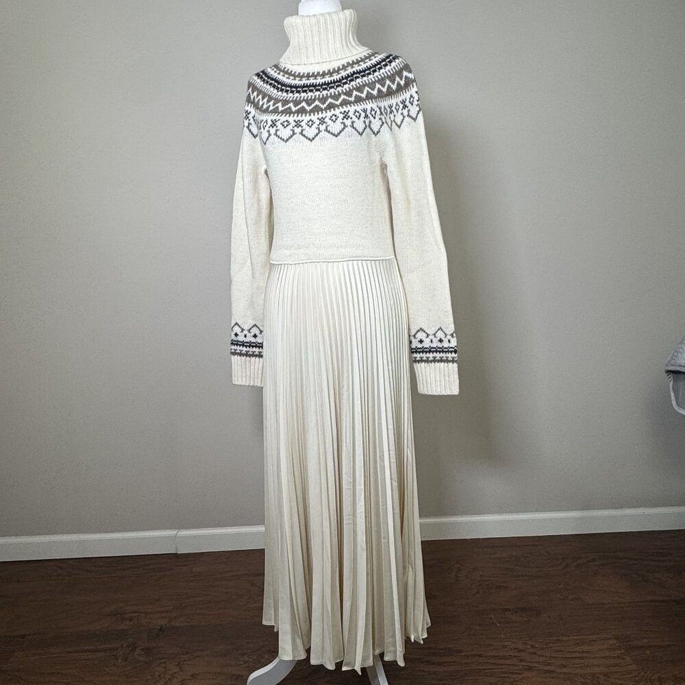NEW Polo Ralph Lauren Womens S Luxury Turtleneck Sweater Dress Maxi Alpaca Blend - Picture 6 of 14